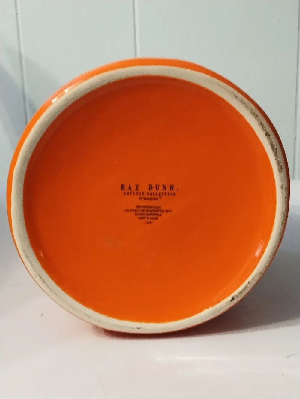 New Rae Dunn Chubby Orange CANDY CORN Ceramic Canister